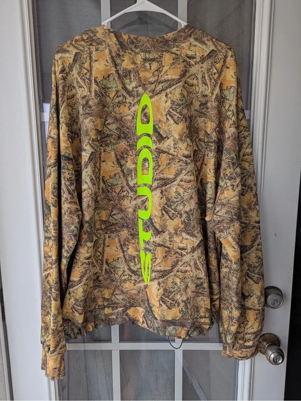 Studio Supervsn Camo Sweatshirt Men L Boxy Oversized Streetwear Crewneck 28.5x29